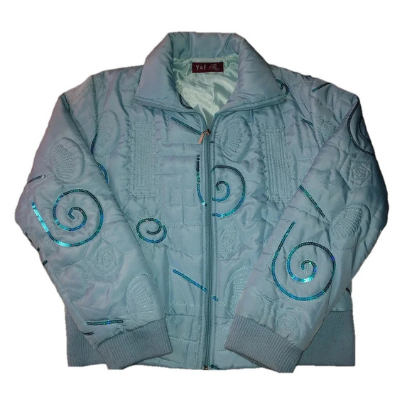 Women’s Blue Puffer Jacket - Comes with comftorable Hood (Pictured) - Size - Picture 1 of 8